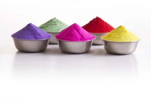Coloured powder coatings